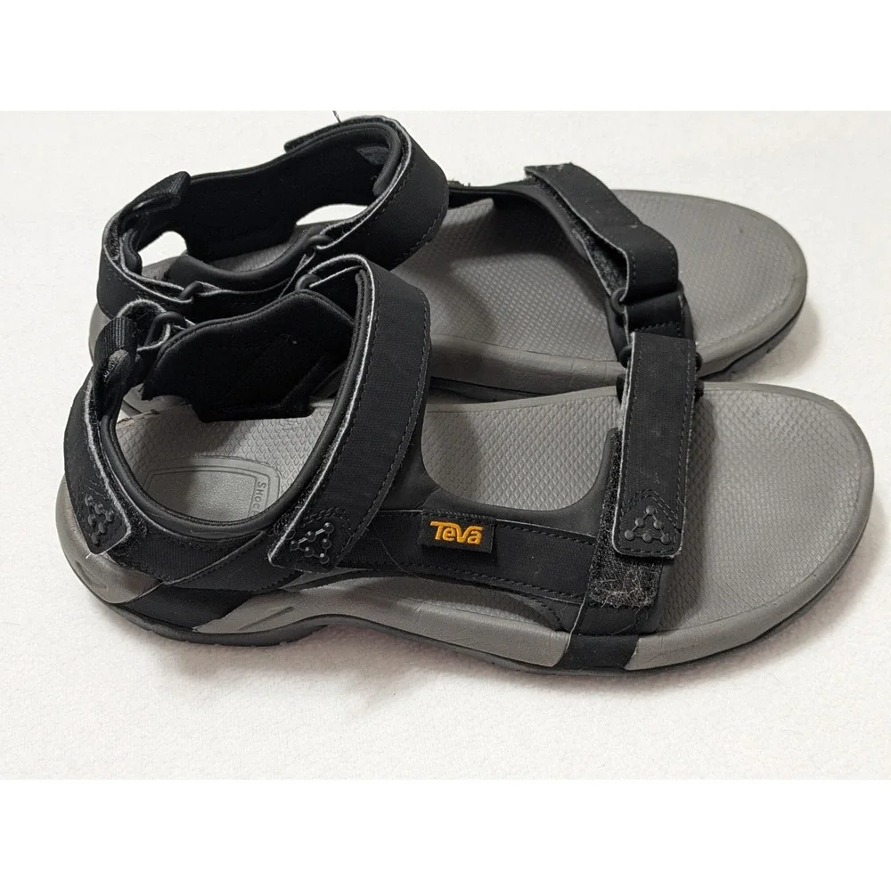 Teva Meacham Hiking Sandal Men 10 Black Outdoors Arch Support Cushion Shoc Pad